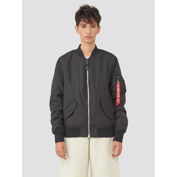 NWT Alpha Industries Women's L-2B Scout in Black Lightweight Bomber Jacket S - Picture 7 of 7